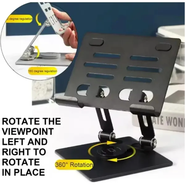 Металлическая подставка для планшета 360° • Универсальный держатель с регулировкой наклона и высоты