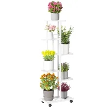 Стойка-полка металлический цветочный стенд CVT-6P • 6-уровневая подставка для растений Стойка-полка металлический цветочный стенд CVT-6P • 6-уровневая подставка для растений
