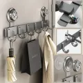 Металлическая вешалка на дверь Storage rack AND 101-20 черная • Навесные крючки в стиле ЛОФТ для одежды, полотенец, сумок и аксессуаров