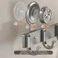 Металлическая вешалка на дверь Storage rack AND 101-20 черная • Навесные крючки в стиле ЛОФТ для одежды, полотенец, сумок и аксессуаров