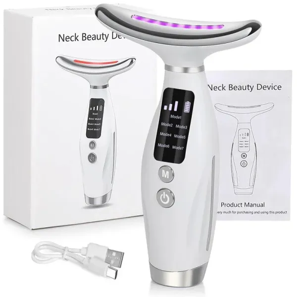 Микротоковый массажер Neck Beauty Device 26X-328 • Массажер для лица, шеи и тела с микротоками для домашнего ухода за кожей