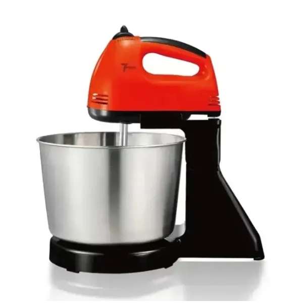 Миксер DOMOTEC R6637 с металлической чашей планетарный / ручной 2 в 1 ∙ Красный / белый / оранжевый