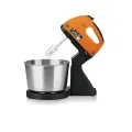 Миксер DOMOTEC R6637 с металлической чашей планетарный / ручной 2 в 1 ∙ Красный / белый / оранжевый