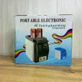 Мини автохолодильник Portable Electronic 7.5 л серо-синий с охлаждением и нагревом • Автомобильный холодильник-нагреватель Portable Electronic 12V от прикуривателя для еды и напитков серо-синий