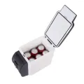 Мини автохолодильник Portable Electronic 7.5 л серо-синий с охлаждением и нагревом • Автомобильный холодильник-нагреватель Portable Electronic 12V от прикуривателя для еды и напитков серо-синий