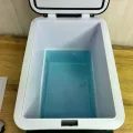 Мини автохолодильник Portable Electronic 7.5 л серо-синий с охлаждением и нагревом • Автомобильный холодильник-нагреватель Portable Electronic 12V от прикуривателя для еды и напитков серо-синий