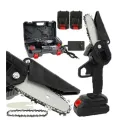 Мини пила Mini Electric Chain Saw1 48V в кейсе с 2 аккумуляторами • Портативная аккумуляторная пила для деревьев и дров