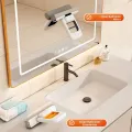 Мини-швабра с автоматическим отжимом для окон, зеркал и кафеля • Компактная ручная швабра для столешниц, стекла, плитки и уборки дома