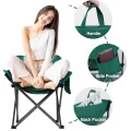 Прочное складное кресло Паук туристическое с укрепленным каркасом • Кемпинговое кресло с подлокотниками и чехлом для хранения