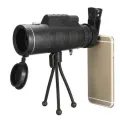 Монокуляр бинокль PANDA 40x60 PRO с ночным видением с креплением держателем для телефона и подставкой