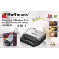 Мультимейкер Hoffmans 3in1 HM-3019 • Быстрое приготовление вафель сэндвичей и мини-пирожков