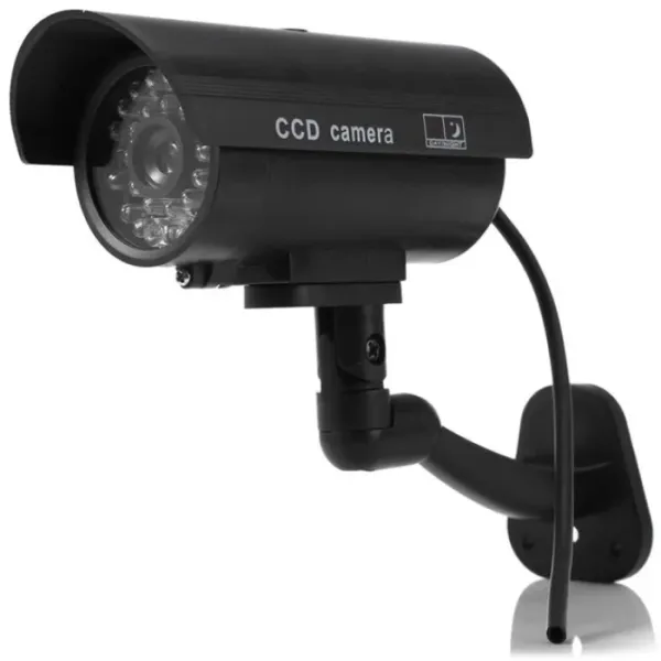 Муляж камери KAR249 160 × 80 × 73 мм чорний • Фальш камера CCTV KAR249 з датчиком руху та LED-індикатором для імітації відеоспостереження