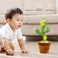 Музыкальная игрушка Танцующий поющий кактус Dancing Cactus TikTok с подсветкой и функцией повторения · Кактус – повторюшка USB зарядка