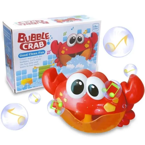 Музыкальный Краб – пенообразователь Bubble Crab · Игрушка для ванны Генератор мыльных пузырей · Краб – пузырь на батарейках