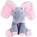 Мягкая музыкальная игрушка слонёнок с музыкой и движущимися ушками • Плюшевый слоник ORG