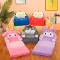 Мягкое детское кресло - трансформер Kuromi pouf 3 в 1 Плюшевый раскладной диван - кровать с мультяшной подушкой Куроми для детей