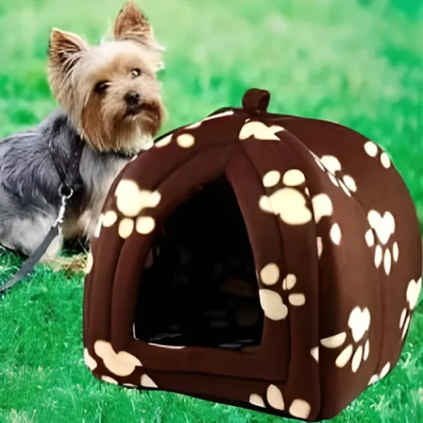 Мягкий домик для собак и кошек Pet Hut ∙ Домашняя будка – лежанка для животных ∙ Домик питомца 40х35х35 см