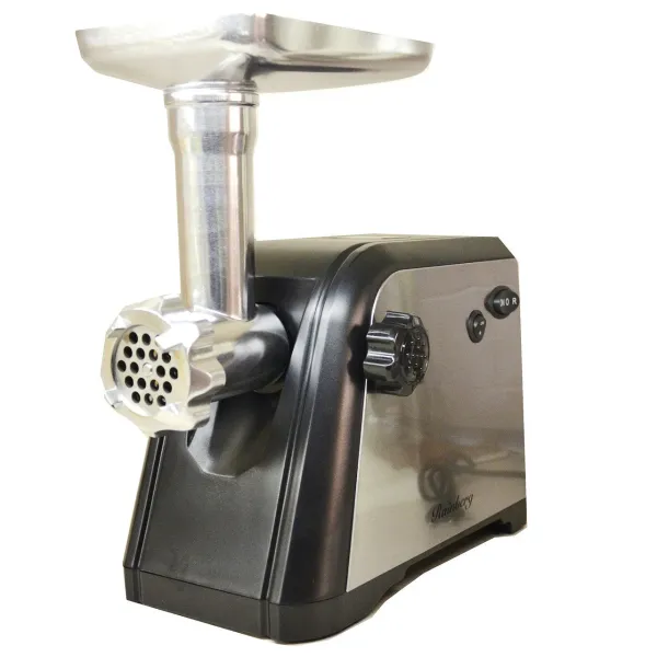 Мясорубка электрическая 3000 Вт Rainberg RB-672 с реверсом и соковыжималкой Черная (FL-109) CG14 PR5