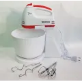 Миксер ручной c чашей 2 л 7 скоростей насадки для взбивания, замеса теста RAINBERG RB-1005 500 Вт