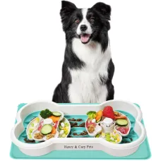 Миска для кормления собак в виде косточки Henry & Cary · Кормушка-дозатор с силиконовым ковриком для медленного кормления для собак