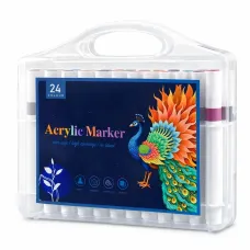 Набор акриловых маркеров MAP-03 • Маркеры для рисования, декора, творчества и росписи по разным поверхностям 24 шт Набор акриловых маркеров MAP-03 • Маркеры для рисования, декора, творчества и росписи по разным поверхностям 24 шт