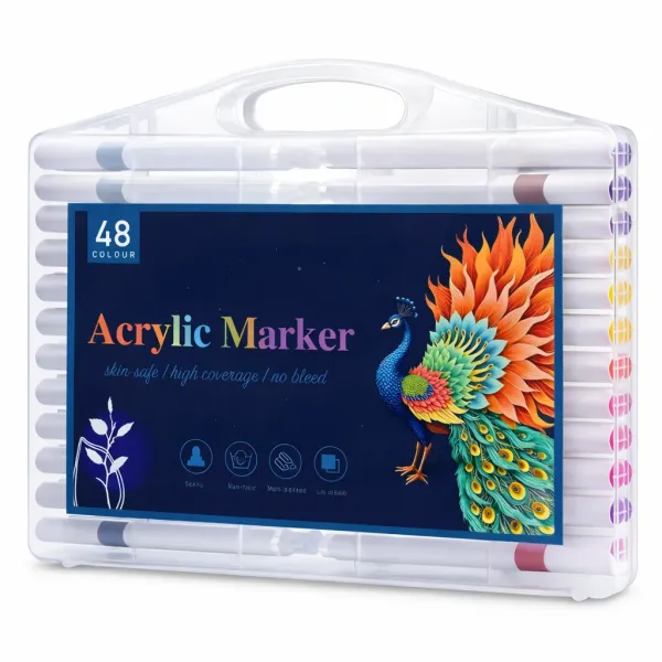 Набор акриловых маркеров MAP-04 • Маркеры для рисования, декора, творчества и росписи по разным поверхностям 