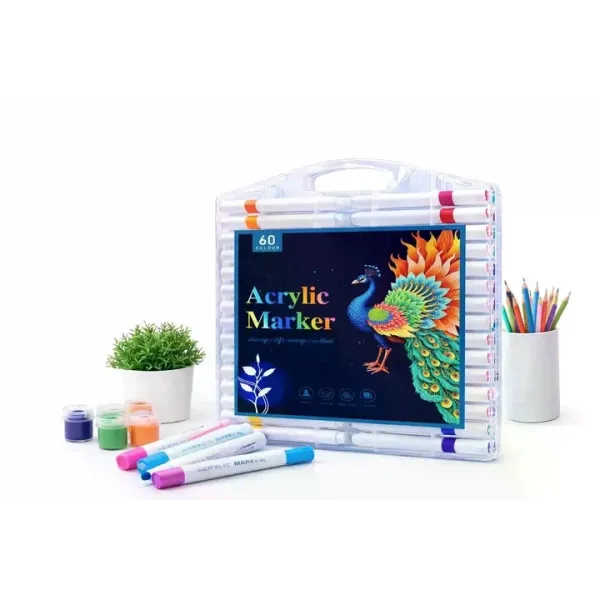 Набор акриловых маркеров MAP-05 • Маркеры для рисования, декора, творчества и росписи по разным поверхностям 