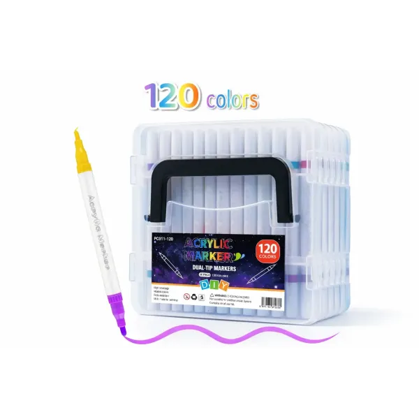 Набор акриловых маркеров MAP-06 • Маркеры для рисования, декора, творчества и росписи по разным поверхностям 