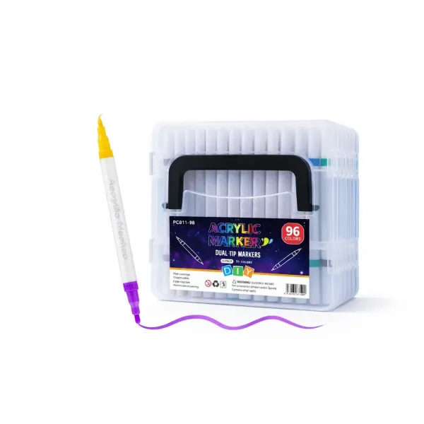 Набор акриловых маркеров MAP-07 • Маркеры для рисования, декора, творчества и росписи по разным поверхностям 