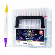 Набор акриловых маркеров MAP-08 • Маркеры для рисования, декора, творчества и росписи по разным поверхностям 36 шт-72 цв