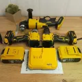 Набір акумуляторних інструментів 3-в-1 98V з кейсом і 2 АКБ • Акумуляторний комплект гайковерт, шуруповерт і болгарка для дому, гаража, ремонту та майстерні