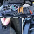 Набор автомобильных клипс 925 шт с органайзером, 26 размеров ∙ Пластиковые пистоны, фиксаторы и съемники для обшивки дверей, бампера и авто креплений