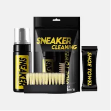 Набір для чищення взуття Sneaker Foam Clean DT-1575 • Комплект для догляду за кросівками Sneaker Foam Clean DT-1575 4 в 1 з очищувальною піною, двома щітками та серветкою з мікрофібри