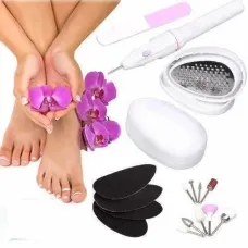 Набор для маникюра и педикюра Pedi Mate, 18 предметов ∙ Комплект пилок для пяток + Фрезер с насадками