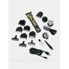 Набор для стрижки волос и бороды VGR V-106 • 6 в 1, 14 насадок, LED-дисплей, аккумуляторный триммер