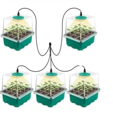 Набор для выращивания рассады с LED подсветкой • Мини-тепличка с подсветкой для дома