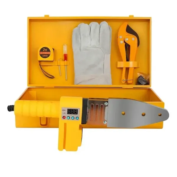 Набор для сварки пластиковых труб X-476 в железном кейсе • Паяльник для полипропиленовых труб с насадками для монтажа и ремонта трубопровода