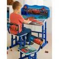 Набор детской мебели Disney Cars бело-голубой • Регулируемая детская парта Disney Cars со стулом, полкой и подставкой для ног