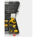 Набор инструментов KAR223 5в1 48V желтый • Аккумуляторный комплект KAR223 48V 6.0Ah с 4 АКБ, 2 зарядками, шуруповертом, гайковертом, перфоратором, болгаркой и отрезной машиной