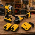 Набір інструментів KRAFFTEC 48V 2в1 • Акумуляторна болгарка та гайковерт KRAFFTEC 48V для ремонту, гаража та майстерні