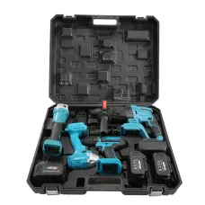 Набор инструментов в кейсе 4 в 1 Шуруповерт · Гайковерт · Болгарка · Перфоратор + 4 аккумулятора АКБ 48v в комплекте