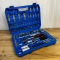 Набор инструментов UKS TOOLS 94 предмета в кейсе для авто и ремонта • Универсальный набор ключей и головок UKS TOOLS 94 предмета с трещотками 1/2″ и 1/4″