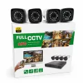 Набор камер видеонаблюдения DVR белый • Комплект Full CCTV AHD 1080P с регистратором для дома, офиса, склада, магазина и участка