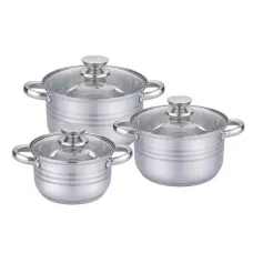 Набор кастрюль UNIQUE UN-5031 • Кастрюли из нержавеющей стали с капсульным дном 2,1 л, 2,9 л, 3,9 л Набор кастрюль UNIQUE UN-5031 • Кастрюли из нержавеющей стали с капсульным дном 2,1 л, 2,9 л, 3,9 л