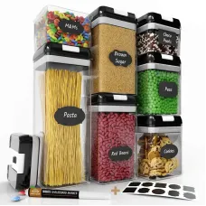 Набор контейнеров для хранения еды, сыпучих и круп FOOD Storage Container Set ∙ 7 емкостей с герметичными крышками