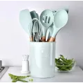 Набор кухонных принадлежностей Kitchen Set, 12 предметов ∙ Силиконовые аксессуары для кухни с подставкой