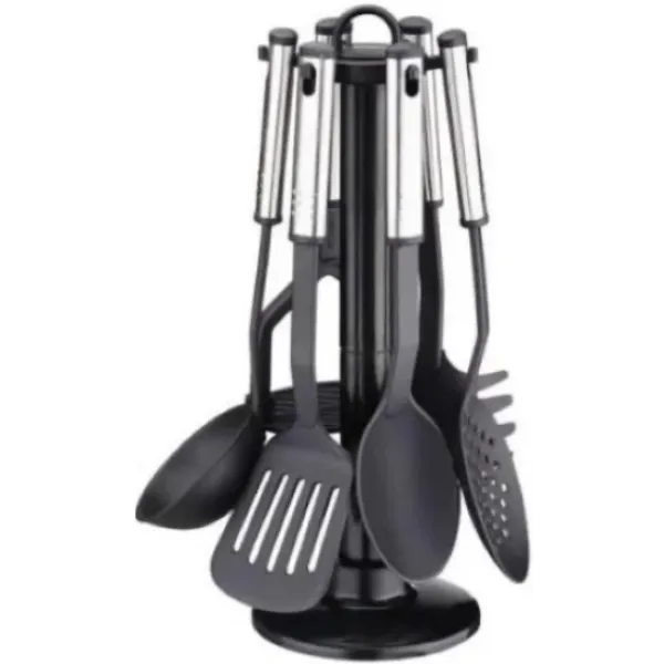 Набор кухонных принадлежностей Edenberg EB-3606, 7 предметов ∙ Аксессуары для приготовления еды с подставкой