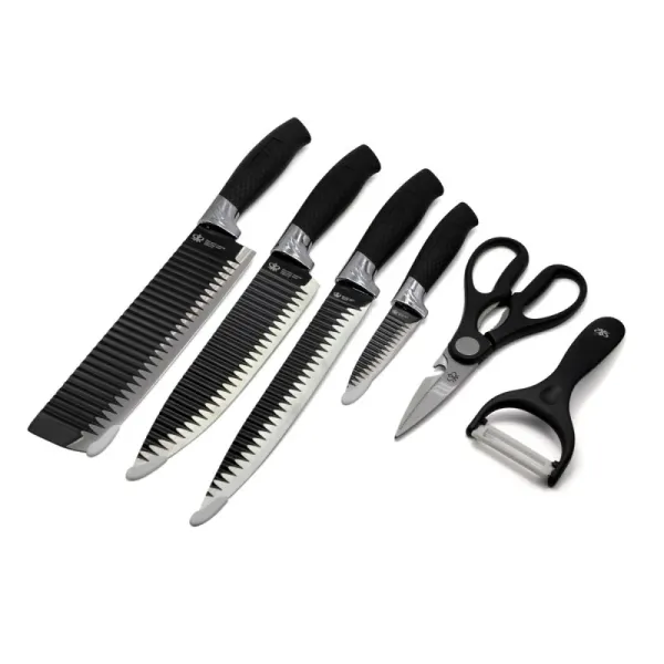 Набор кухонных ножей UNIQUE UN-1821 ∙ Хозяйственные разделочные ножи из нержавеющей стали, 6 предметов