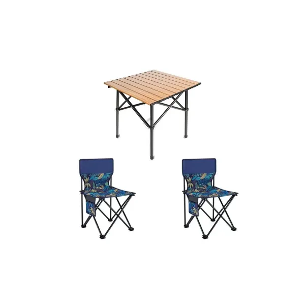 Набор складной мебели Стол + 2 стула для туризма, кемпинга и отдыха · Металлический каркас