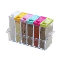 Набор емкостей для специй Seasoning Six Piece Set, 6 баночек ∙ Кухонный набор - спецовница на подставке ∙ Экопластик